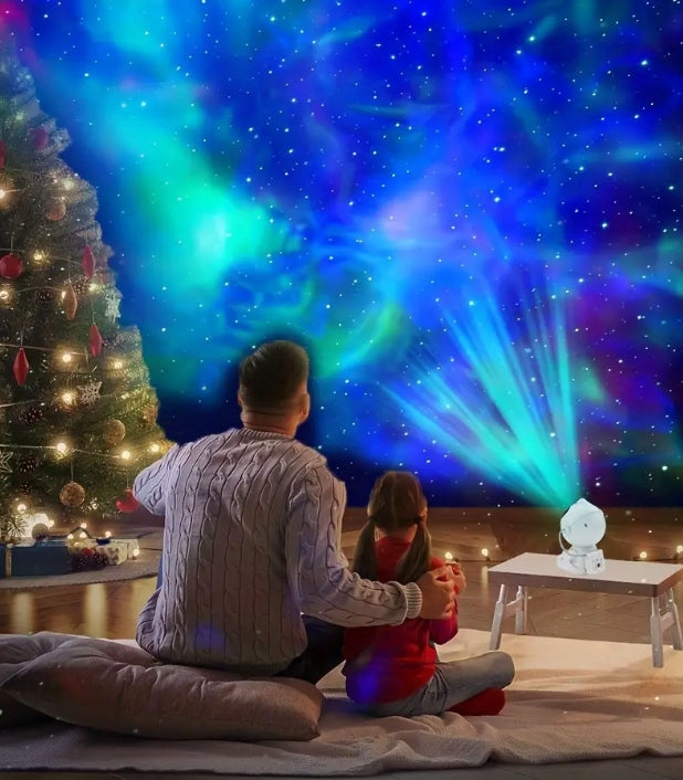 KosmicznyPunkt™ Projektor Gwiazd Astronauta z Efektem 360°, Regulacją Jasności i Trybem Laserowym | Zamień Pokój w Kosmiczne Planetarium!